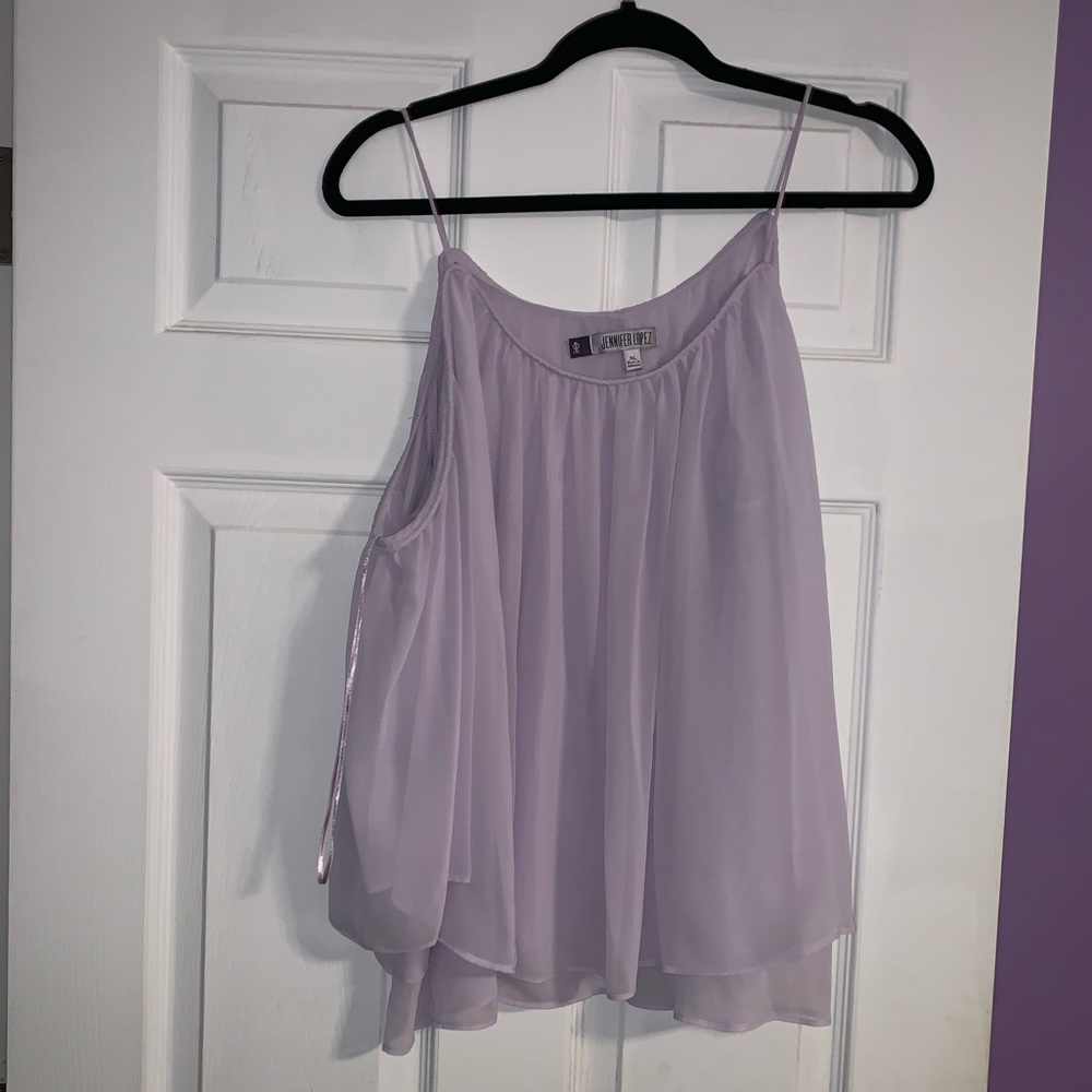 Cold Shoulder Lavender Top